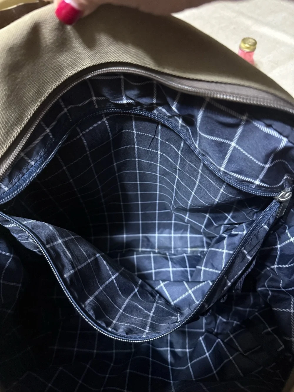 Lacoste Olive Canvas weekender bag